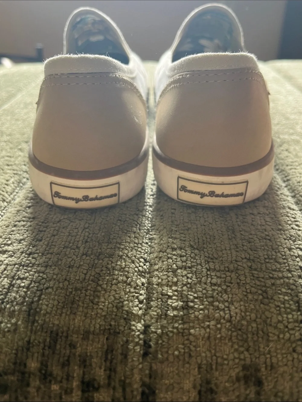 Women’s Tommy banana Slip-On Casual Canvas Shoes in Light Gray Stripe